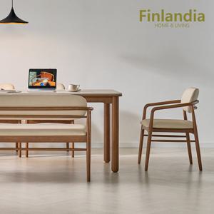 핀란디아 스터닝 세라믹 6인 식탁세트(의자4벤치1)