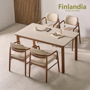 핀란디아 스터닝 세라믹 4인 식탁세트(의자4)