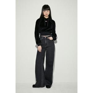 타미진스 여성 블랙 와이드 데님 T32E6NEW35TWT1