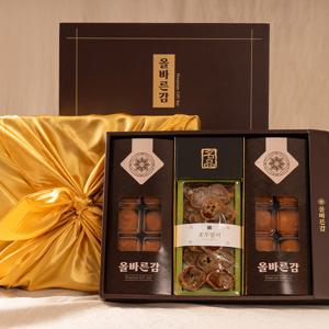 [지정일배송][보자기무료포장][올바른감]호두말이 반건시 선물세트(대과20입+호두말이300g/1.5kg내외)