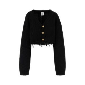 베트멍 여성 블랙 Alpaca 알파카 울 V넥 가디건 WA65KN276B BLACK