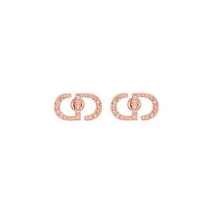 디올 쁘띠 CD 스터드 이어링 핑크 피니쉬 메탈 핑크 크리스탈 E1742PTCCY-D12P