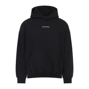 발렌시아가 블랙 미디엄 핏 후드티 767877TRVJ3 1569 1569