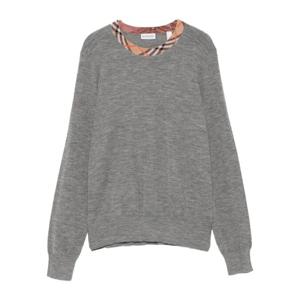 버버리 그레이 라운드 넥 스웨터 8112171 GREY