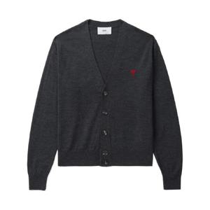 AMI Paris 아미 드 꾀흐 자수 메리노 가디건 HKC111KN0025