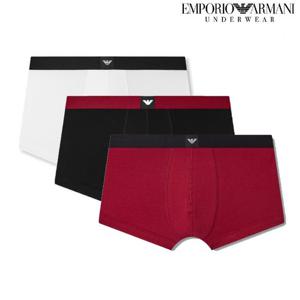 [엠포리오 아르마니 언더웨어]에센셜 로고라벨 코튼드로즈 3종세트(0815312335-336-337)