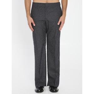 셀린느 스트라이프 그레이 울 플란넬 팬츠 RP05J772W 08CR