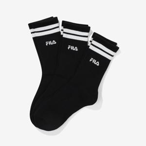 [휠라] TAG가 14,000원 스트라이프 장목양말 3매입 (FS3SCF5356X_BLK)