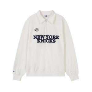 M NBA긴팔티 KQC N241TS033P-IV NYK 헤리티지 카라 반집업 맨투맨