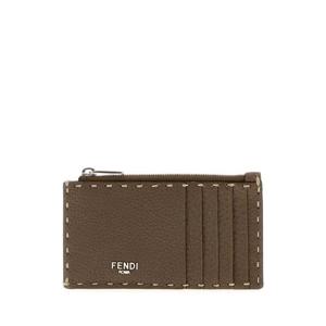 FENDI Mud leather card holder 7M0362AP3B F1TQQ