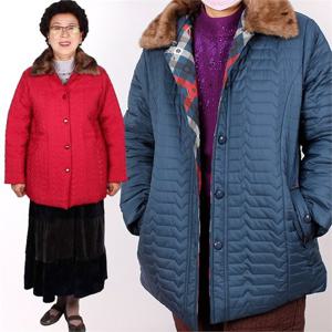 [할마마마][할마마마] 털카라패딩자켓점퍼 털안감 할머니옷선물