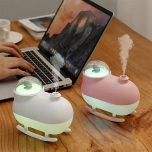 스노우 모빌 저소음 LED 무드등 미니 가습기 초음파 분무 사무실