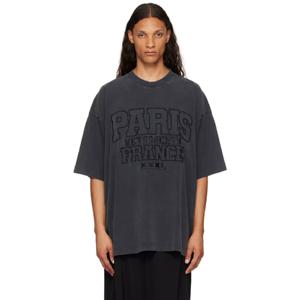 25 FW 베트멍 남성 블랙 파리 XXXL 티셔츠 242669M213004