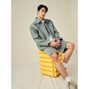 [빈폴멘] [Reedition] 가먼트다잉 데님 재킷  카키 (BC5239S02H)