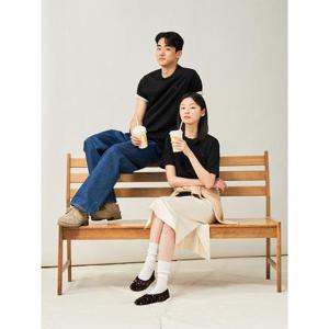 [빈폴멘] [Essential] 수피마 코튼 라운드넥 티셔츠  블랙 (BC5242E125)