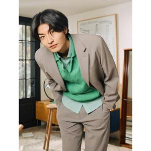 [빈폴멘] 울 블렌드 시어서커 셋업 재킷  베이지 (BC5311C62A)