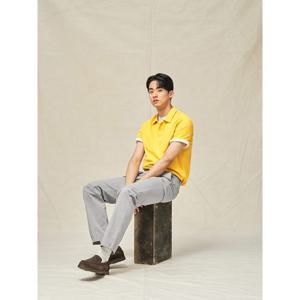 [빈폴멘] 오픈넥 반소매 티셔츠  머스타드 (BC5342C14G)