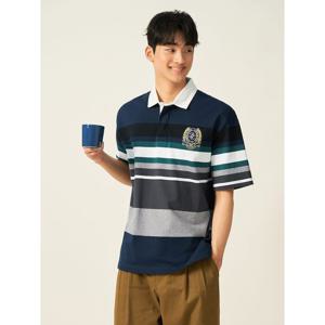 [빈폴멘] 헤리티지 럭비 칼라넥 티셔츠 - 애쉬 (BC5442C944)