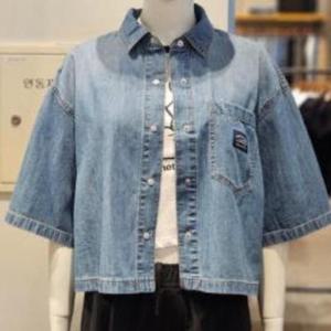 클라이드앤 HC03 여성 데님 반팔셔츠 LB FPBSH867F