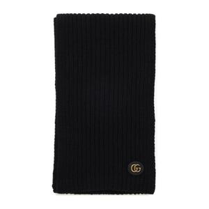 25SS 구찌 블랙 더블 G 울 캐시미어 머플러 773426 3GB02 1000