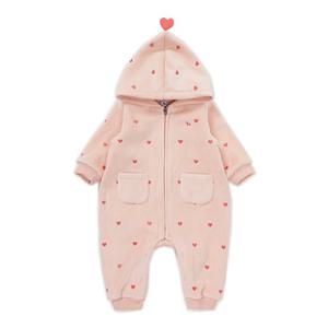 [블루독베이비8] 25FW겨울(PK)하트자수 골벨로아 우주복 HJ (45C1360002) (BLUEDOG BABY 유아 출산 백일 선