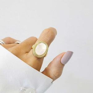 제이요니 / 자개 오픈 은반지화이트골드/18K골드도금