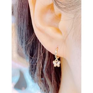 미니골드 14K 블링나비 귀걸이 EONM4127
