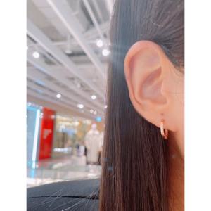 미니골드 14K 미듐 심플 링(14MM) 귀걸이 ECPM4071