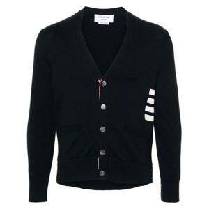 [THOM BROWNE] 라프리마 남성 니트웨어 브이넥 코튼 가디건 MKC581AY3043 415 네이비 /9