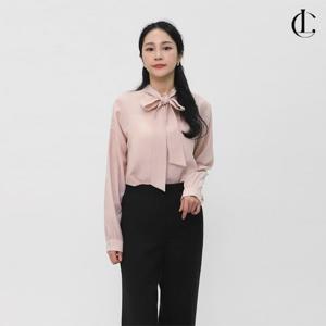 엘케이트 여자 타이블라우스 투웨이 셔링 봄 하이넥 블라우스 LDRE001