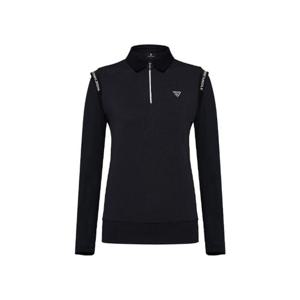 와이드앵글골프긴팔티 KQJ WWM25237Z1 TO W.ICE 소매 포인트 소매냉감 티셔츠 L (Black)