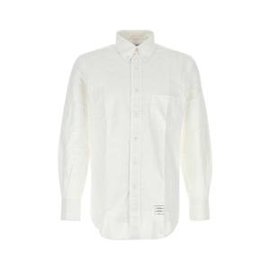 THOM BROWNE 흰색 옥스포드 셔츠 MWL010EF0313 100