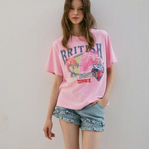 [에고이스트][BLUE LABEL] 프린팅 라운드 반팔 티셔츠 (ER2OTH16,ER3OTH42)