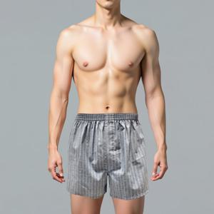 [바바라(언더웨어)]잔잔한 남성 체크 면 드렁크 AMT4410T
