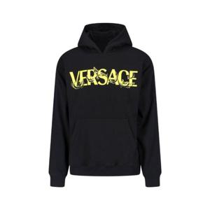 Versace 로고 프린트 후드티 10107101A07769 1B000 TP945300664