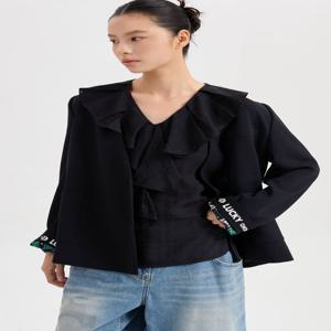[럭키슈에뜨][온라인 전용] 브이넥 재킷 LQJAW25200BKX