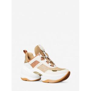 마이클코어스 웨지 스니커즈 크림 마르치 49S5OLFS1B7127