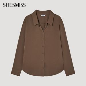 [쉬즈미스] 레귤러 오픈 카라 셔츠_SWWSTP32020_BR