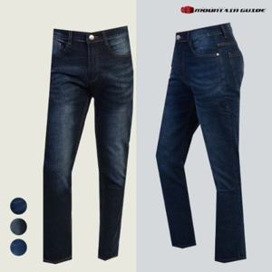 마운틴가이드 봄 가을 작업복 스판 팬츠 남성 워싱 일자 청바지 JPM-P2301-415-3