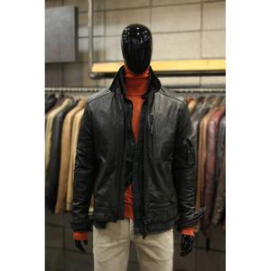 [빠니깔레]MARIO이태리직수입 오일워싱램스킨 암포켓레더블루종자켓 f-aljp51dbr