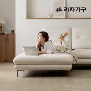 라자가구 제이드 E0 조야 패브릭 스윙 3인 소파 + 스툴
