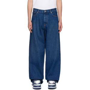 25 FW 오프화이트 남성 블루 아르 루즈 데님 진 242607M186000