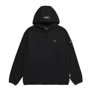 내셔널지오그래픽 N251UHD090 하이브리드 세미오버핏 후드티셔츠 BLACK