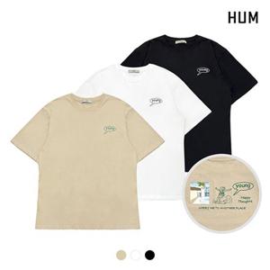 [HUM]유니) 뒤판 서핑 프린트 티셔츠(FHPMCTR779M)