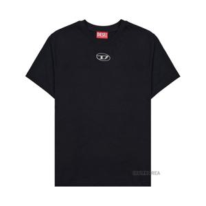 [디젤] SS25 여성 메탈릭 로고 티셔츠 A16841 0CLBR 9XX