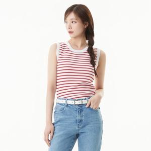 플라스틱아일랜드  (PR2KT462) 스트라이프 민소매 탑
