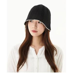 배색 라피아 버킷햇 (PR2AY501)