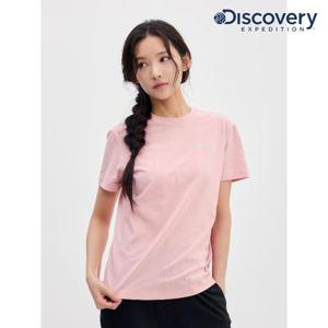 디스커버리 (DWRS64053_PCS) 여성 에버딘 스몰로고 반팔티셔츠 DXNW