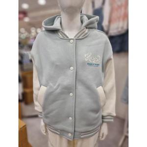 주)소이 세이브존01 겨울 블루 기모 후드 야구점퍼 22W0181
