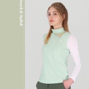 [엘르골프]소매냉감 목크넥 티셔츠 6J25452베이지(200),민트(740